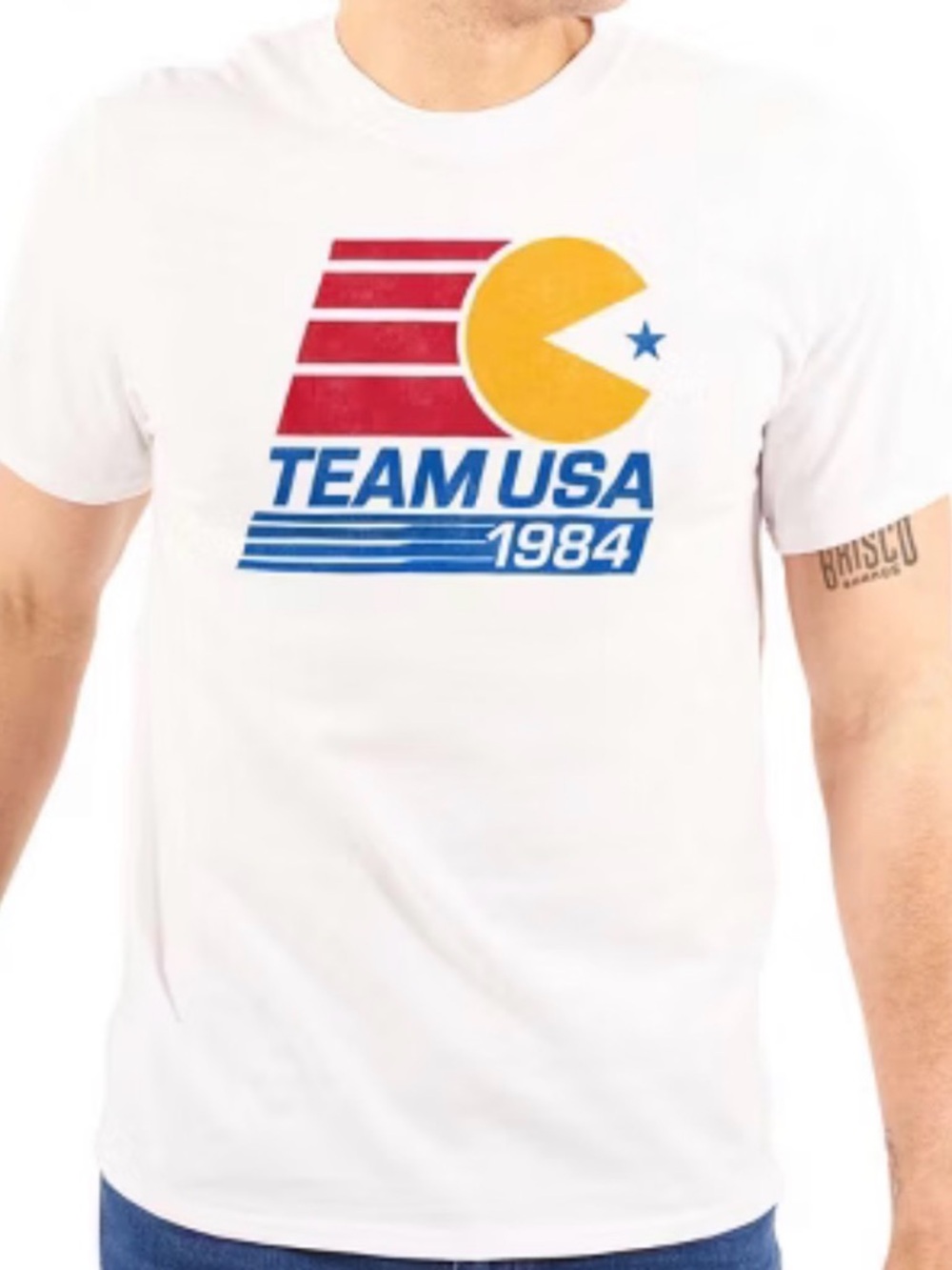 Pac-Man Team USA 1984 Graphic Tee - White sz L